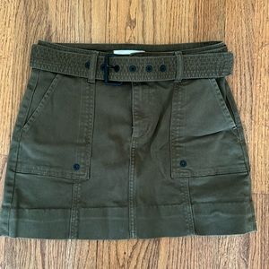 DL 1961 Parker army green mini skirt